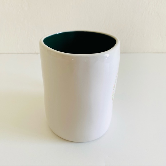 Rae Dunn Christmas Mug Merry Catmas with Wreath Green Interior - Picture 6 of 9